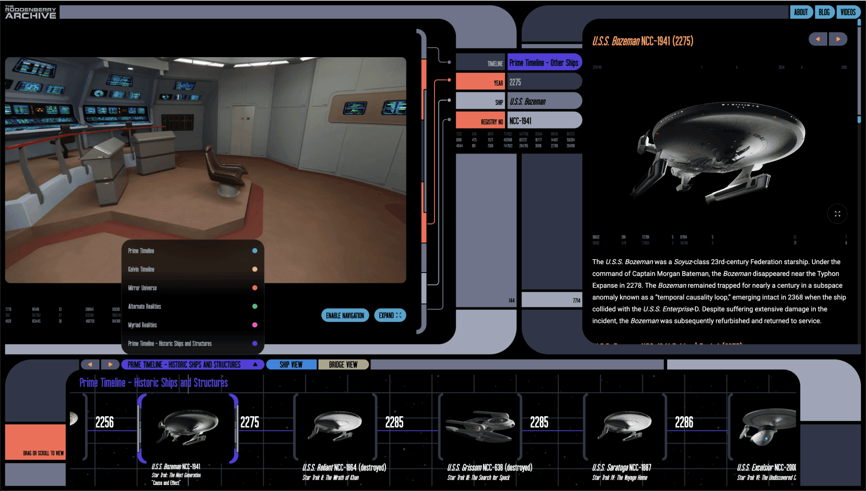 Roddenberry screenshot of landing page